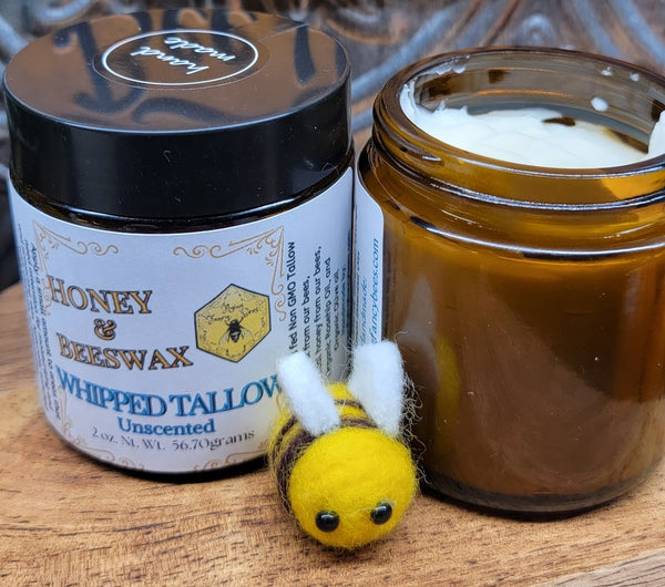 Whipped Tallow Cream with Honey and Beeswax