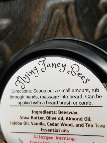 All Natural Handmade Beeswax Beard Balm Cedar Wood and Vanilla