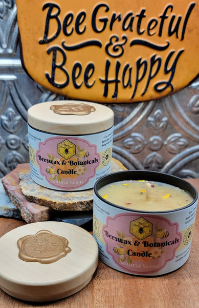 All Natural Beeswax Candle 4 oz. Tin