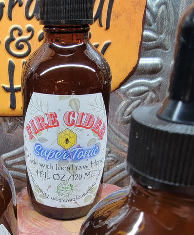 Fire Cider Super Tonic Homemade 4 oz. Dropper Bottle