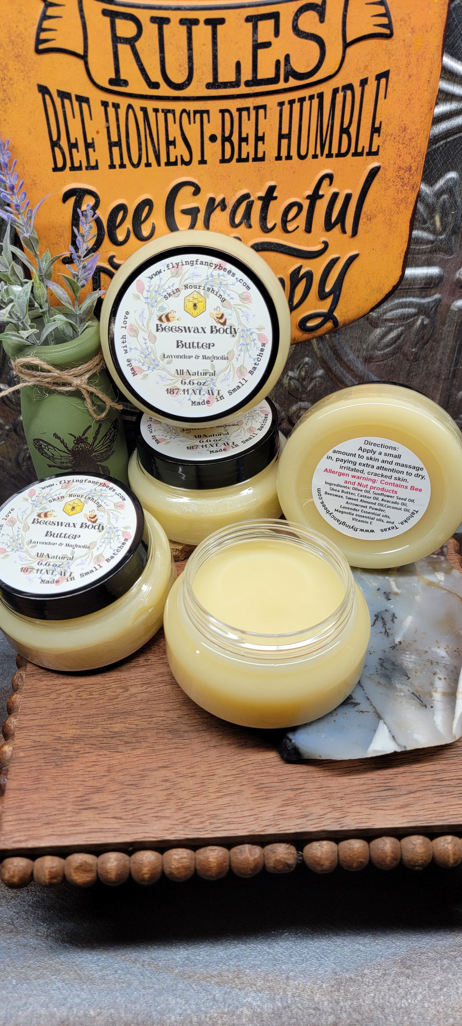 Beeswax Body Butter Lavender and Magnolia All Natural