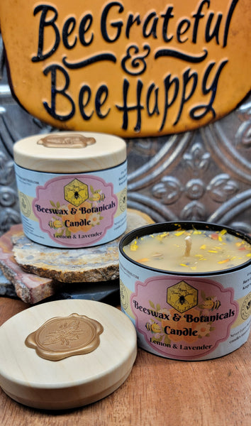 All Natural Beeswax Candle 4 oz. Tin