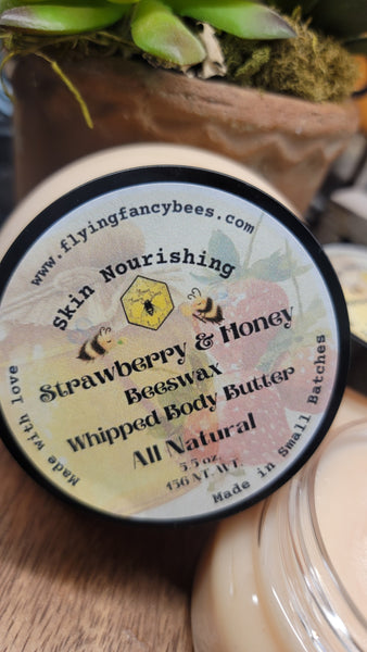 Strawberry and Honey Beeswax Whipped Body Butter