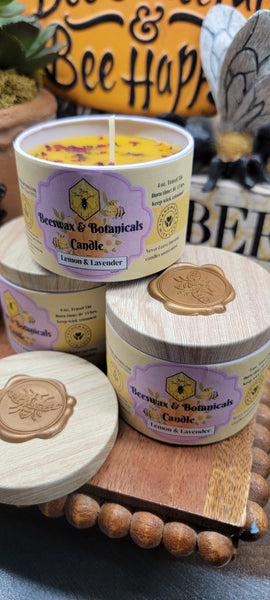 All Natural Beeswax Candle 4 oz. Tin