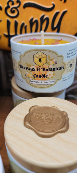 All Natural Beeswax Candle 4 oz. Tin
