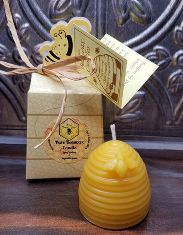 Bee Hive Votive Beeswax Candle